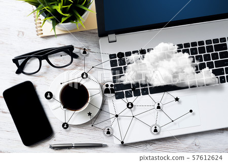 Social communication and global networking concept Social communication and global networking concept 57612624