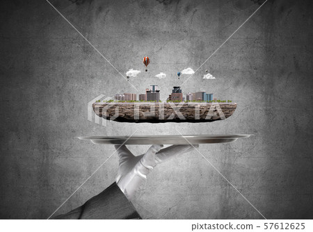 Concept of modern urban development. Concept of modern urban development. 57612625