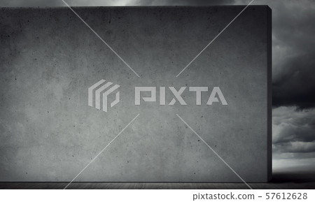 Cement empty banner Cement empty banner 57612628