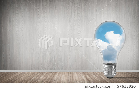 Eco innovations concept by means of lightbulb. Eco innovations concept by means of lightbulb. 57612920