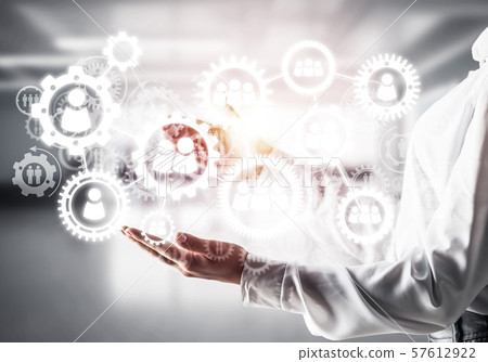 Cogwheels and gears mechanism as social communication concept Cogwheels and gears mechanism as social communication concept 57612922