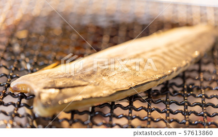 Charcoal-grilled BBQ, bbq, charcoal-grilled, grilled, Bincho charcoal, Shichirin, camp, meal, salmon 57613860