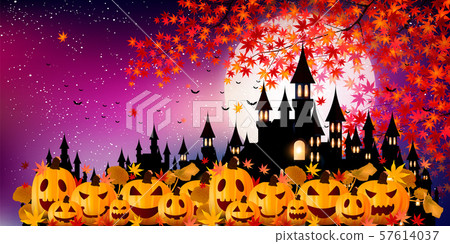 Halloween autumn pumpkin background Halloween autumn pumpkin background 57614037