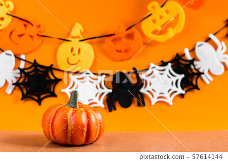 Background with ornament set Halloween festival. Background with ornament set Halloween festival. 57614144