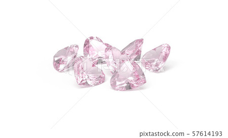 Pink Diamond Heart Background White CG Pink Diamond Heart Background White CG 57614193