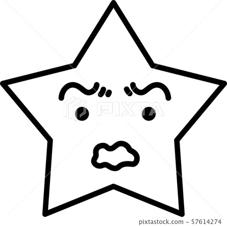 Star face icon facial expression emotion expression simple illustration 57614274