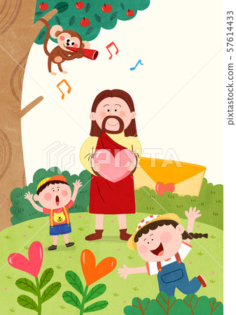 Concept of bible school or camp vector illustration 010 57614433