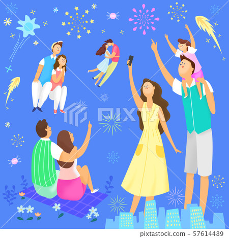 Concept of summer outdoor activities, summer festivals vector illustration 001 57614489