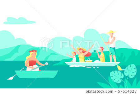 Summer vacation concept flat design illustration 016 57614523
