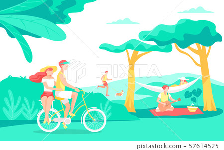Summer vacation concept flat design illustration 014 57614525