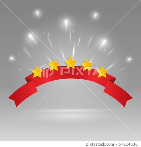 Five star golden rating, feedback creative vector 57614536