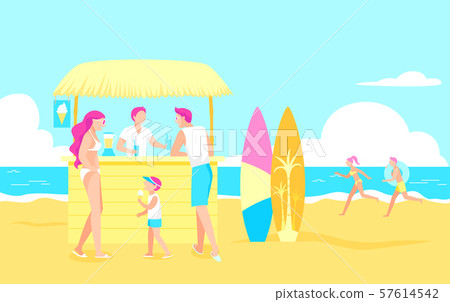 Summer vacation concept flat design illustration 003 Summer vacation concept flat design illustration 003 57614542