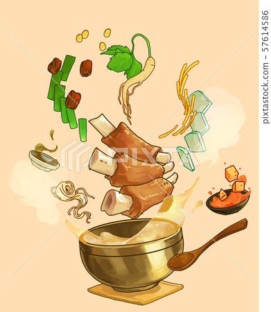 Korean summer food concept illustration 010 57614586