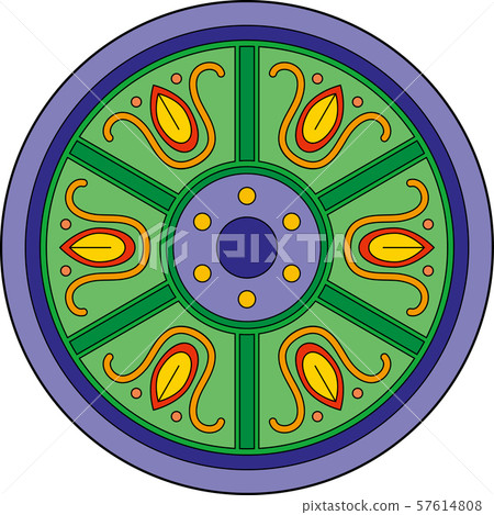 Colorful korean traditional motifs illustration 050 57614808