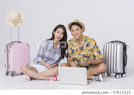 Summer holiday of attractive couple 268 Summer holiday of attractive couple 268 57615315