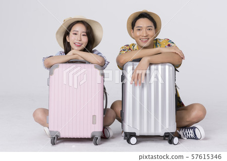 Summer holiday of attractive couple 249 57615346
