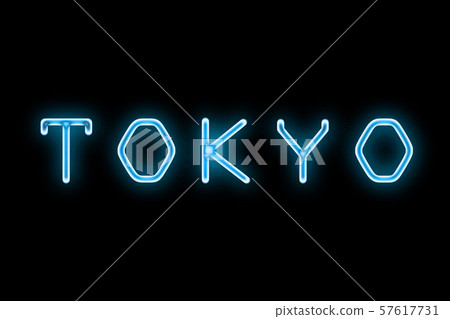 Neon letters Tokyo - Stock Illustration [57617731] - PIXTA