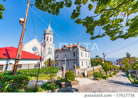 Hokkaido Summer Scene Hakodate Catholic Motomachi Church 57617756