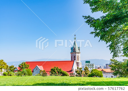 Hokkaido Summer Scene Hakodate Catholic Motomachi Church Hokkaido Summer Scene Hakodate Catholic Motomachi Church 57617762