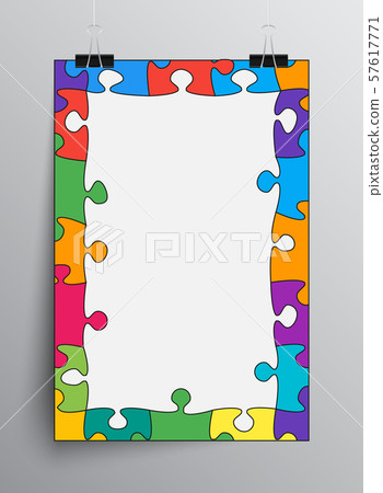 vector jigsaw puzzle template