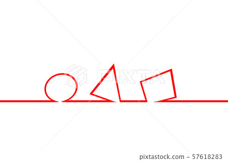 Figure Round, triangle and square 57618283