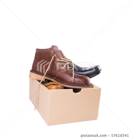 shoe or male brown leather shoes on a background. shoe or male brown leather shoes on a background. 57618541