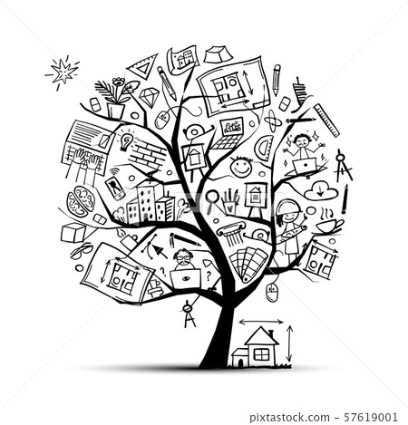 Bureau of architecture, concept tree for your design Bureau of architecture, concept tree for your design 57619001