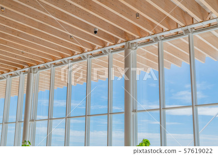 Departure lobby at Mt.Fuji Shizuoka Airport Ceiling window Scenery lighting 57619022