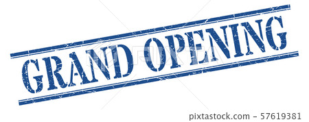 grand opening stamp. grand opening square grunge 57619381