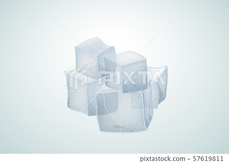 Stack of ice cubes. Stack of ice cubes. 57619811