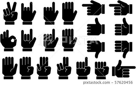 Hand Sign Sign Language Gesture Hand Finger Icon Stock Illustration 57620456 Pixta