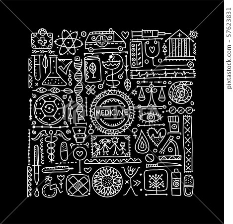 Medical abstract background for your design 57623831