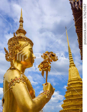 Kinnara golden statue, Grand Palace, Bangkok, 57625067