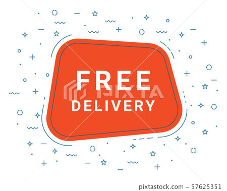 Free Delivery Speech Bubble Banner Sign, Design Template. Business Label Promo Offer. Free Delivery Speech Bubble Banner Sign, Design Template. Business Label Promo Offer. 57625351