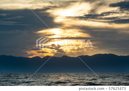Evening view of Lake Biwa Evening view of Lake Biwa 57625873