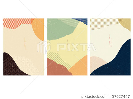 Japanese template with abstract background vector. Geometric pattern. Japanese template with abstract background vector. Geometric pattern. 57627447