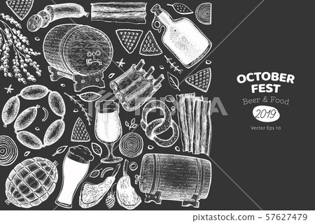 Octoberfest banner. Vector hand drawn 57627479