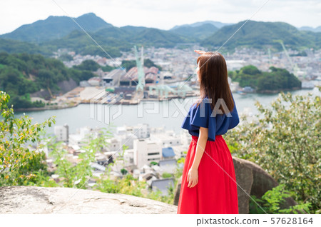 Young woman sightseeing onomichi Young woman sightseeing onomichi 57628164