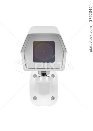 Surveillance camera isolated on white Surveillance camera isolated on white 57628494