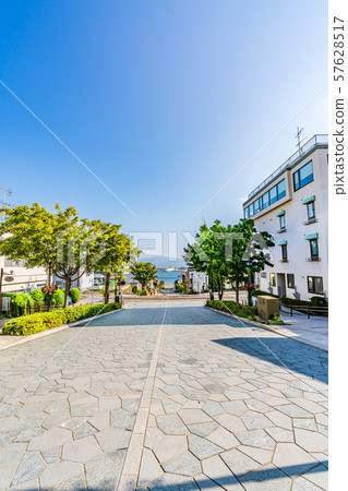 Summer in Hokkaido Scenery with slopes in Motomachi, Hakodate [Hachimanzaka] 57628517