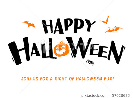 Happy Halloween. Vector lettering. Holiday... - Stock Illustration