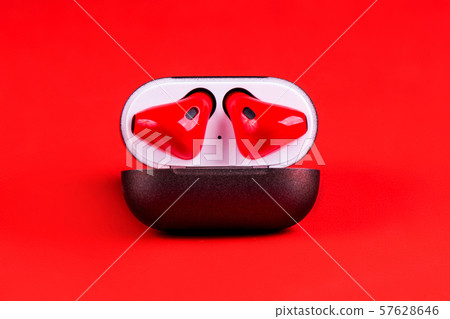 Earphones in the box. 57628646