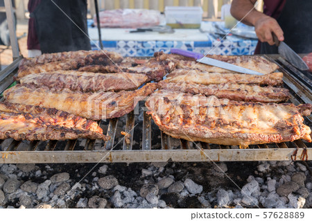barbeque rack of pork ribs 57628889