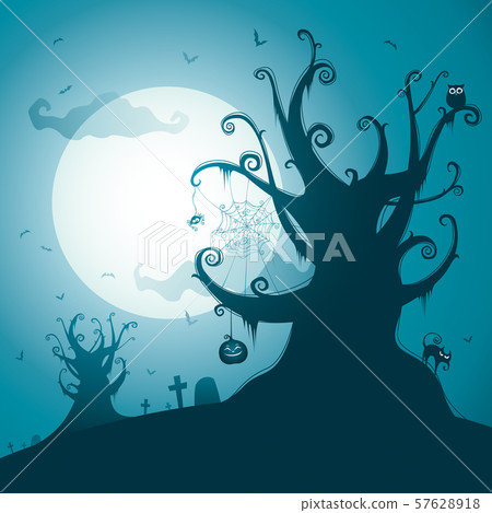 Halloween Spooky tree. 57628918