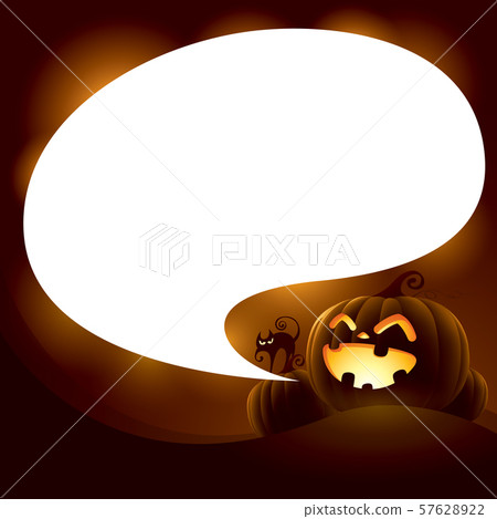 Halloween Jack-o-lantern with speech bubble Halloween Jack-o-lantern with speech bubble 57628922