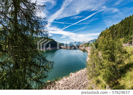Lago di Paneveggio - Lake with dam - Trentino Alto Adige Italy Lago di Paneveggio - Lake with dam - Trentino Alto Adige Italy 57629637