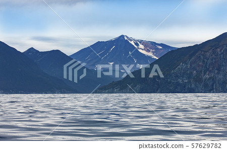 view of the Mutnovsky volcano from the Pacific ocean 57629782