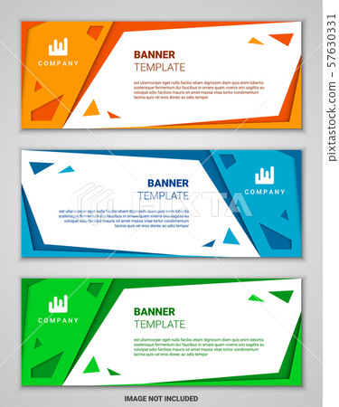 Abstract corporate business banner template set, vector illustration 57630331