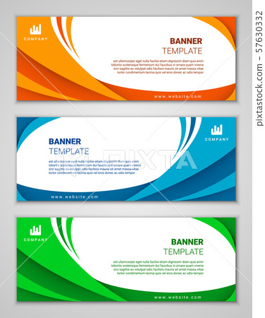Abstract corporate business banner template set, vector illustration 57630332