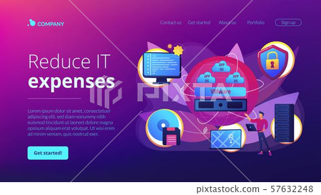 Virtualization technology concept landing page Virtualization technology concept landing page 57632248
